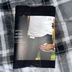 Hildie & Jo Waist Apron 11” x 22” NWT Black Server Bartender Apron